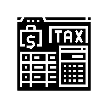 Tax calculation glyph icon vector illustration Stock Illustration