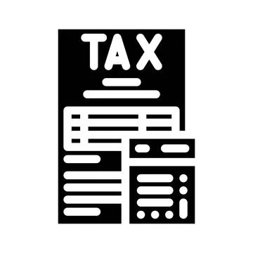 Tax calculation glyph icon vector illustration Stock Illustration