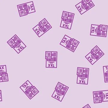 Tax calculation line vector seamless pattern Illustrazione stock