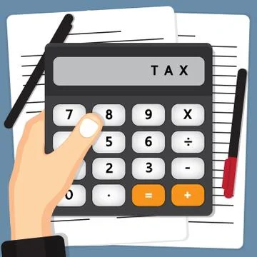 Tax calculation vector design . Stock Illustration