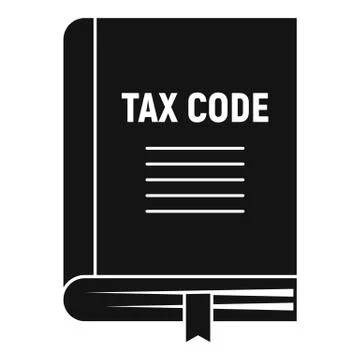 Tax code book icon, simple style Stockillustratie