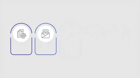 Tax compliance multicolor rounded linear infographics animation Stock Footage 333748857