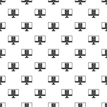 Tax by computer pattern seamless vector イラスト素材