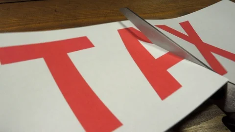 Tax cut. Stock Footage 96587545