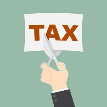 Tax cut Illustrazione stock