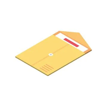 Tax day, open envelope form of the document icon style Stock Illustration