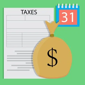 Tax day vector Stock Illustration