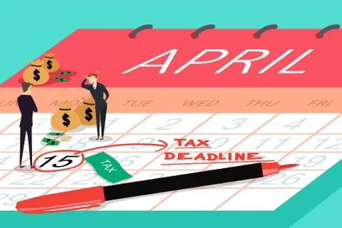 Tax Deadline Concept Illustrazione stock