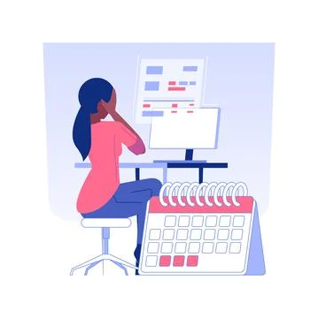 Tax deadline isolated concept vector illustration. Ilustración de archivo