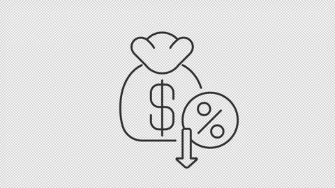 Tax deduction line animation Stock Footage 267680416