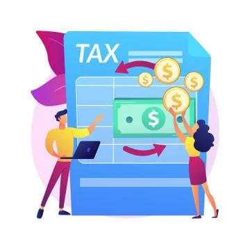 Tax deduction vector concept metaphor 스톡 일러스트