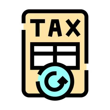 Tax document form and refresh reload arrows loop 스톡 일러스트