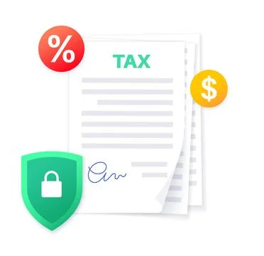 Tax document form Illustrazione stock