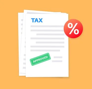 Tax document form Stock Illustration