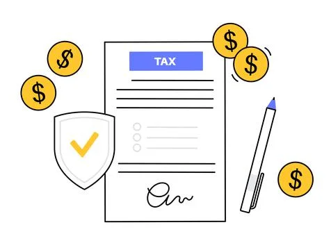 Tax document form Illustrazione stock