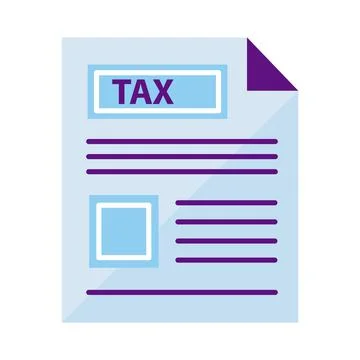 Tax document icon Illustrazione stock