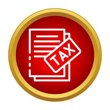 Tax document icon representing financial payment and accounting 스톡 일러스트