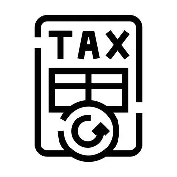 Tax document with refreshing cycle updating annual returns Illustrazione stock