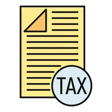 Tax document with tax text on a light blue circle イラスト素材