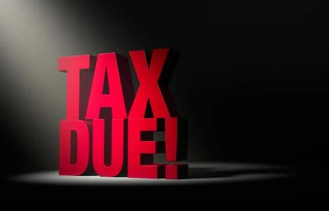 Tax due warning Stock Illustration