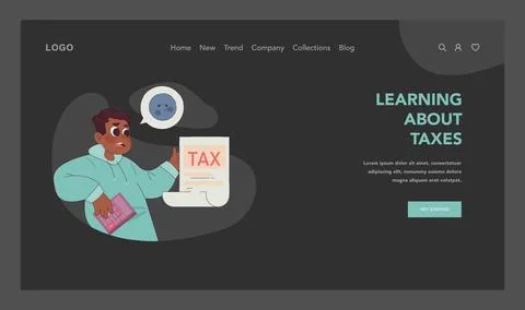 Tax Education concept. Flat vector illustration Stockillustratie