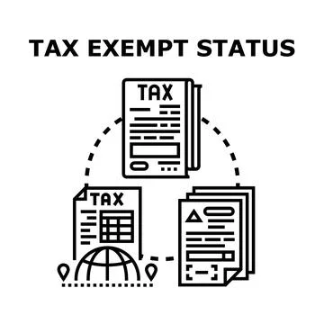 Tax exempt status application process documents accounting Ilustración de archivo