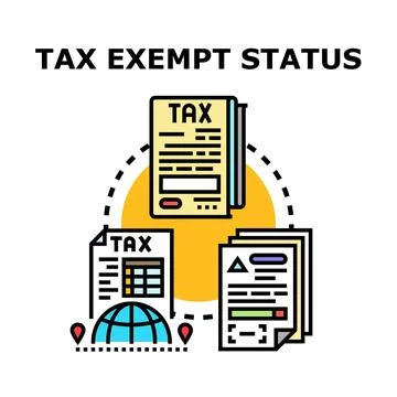 Tax exempt status application process documents accounting Stockillustratie