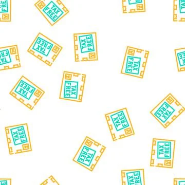 Tax exemption vector seamless pattern Stock Illustration