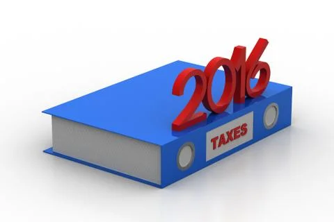 Tax file 2016 Free Stock Illustration