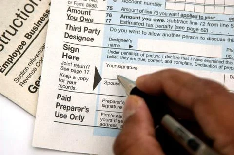 Tax filing Stock Photos