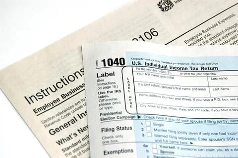 Tax filing Stock Photos