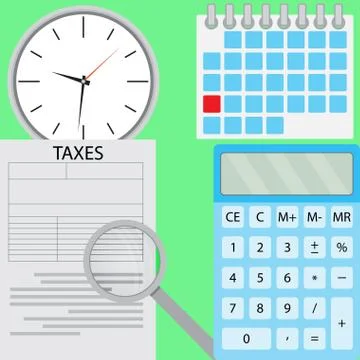 Tax flat design Stock Illustration
