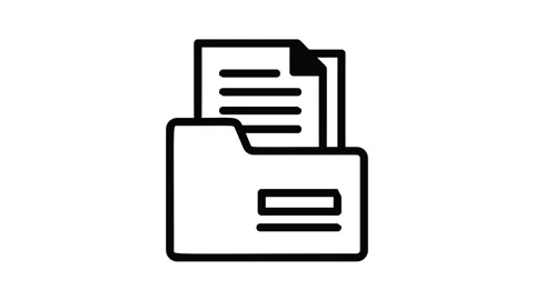 Tax folder icon animation Stock Footage 151263843