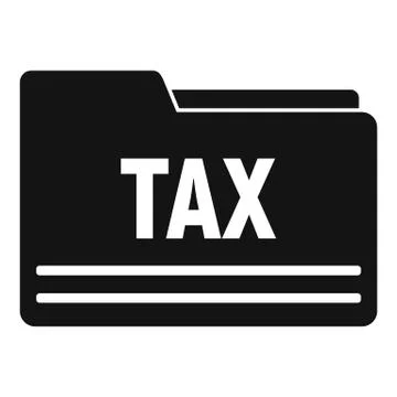 Tax folder icon, simple style Stock Illustration