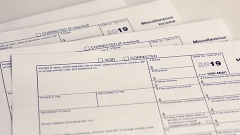 Tax Form 1099-MISC Stock Footage 102359858