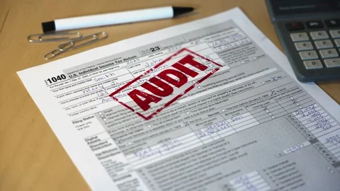 Tax Form Application Gets Audit Stamp Stock Footage 294367370