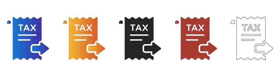 Tax form document icon with return arrow for finance イラスト素材