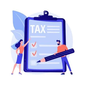 Tax form vector concept metaphor Stock Illustration