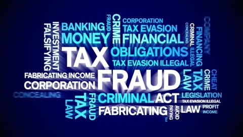 Tax Fraud Animated Tag Word Cloud,animat... | Stock Video | Pond5