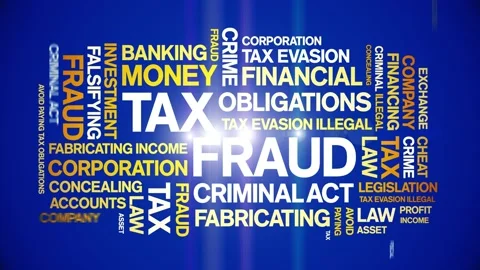 Tax Fraud Animated Tag Word Cloud,animat... | Stock Video | Pond5