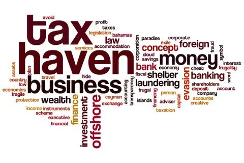 Tax haven word cloud イラスト素材