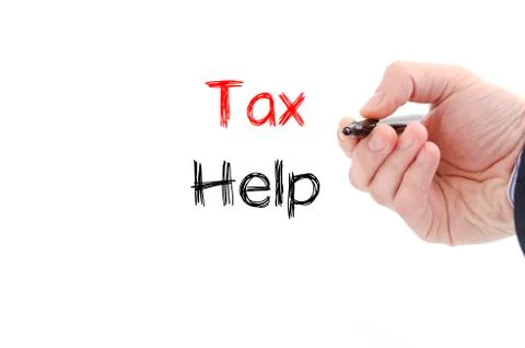 Tax help text concept Stock Photos