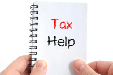 Tax help text concept Stock Photos