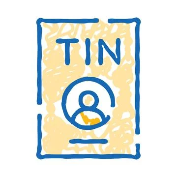 Tax identification number document id card concept Stock Illustration
