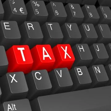 Tax keyboard Stock Illustration