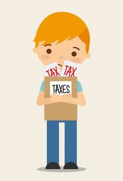 Tax liability design Stock Illustration