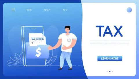 Tax man in flat style. Vector illustration design. Cartoon vector illustration Иллюстрация