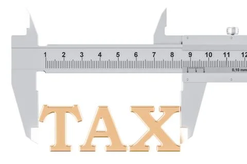 Tax measuring concept, 3D rendering Stock Illustration