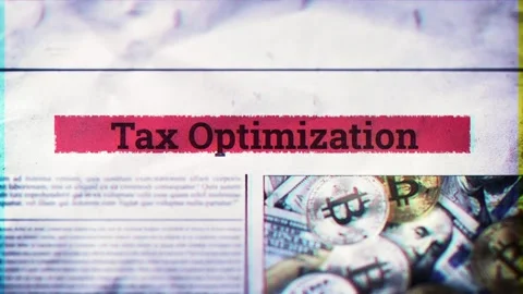 Tax Optimization Title on Digital Newspaper Stock Footage 317056077
