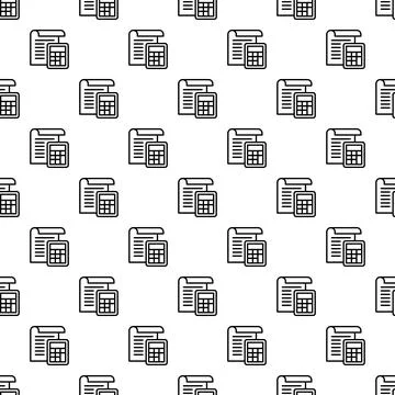 Tax paper pattern seamless Ilustración de archivo